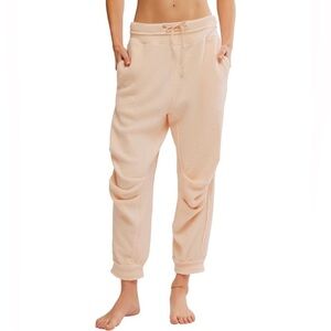 Free People Peach Cozy Track Joggers